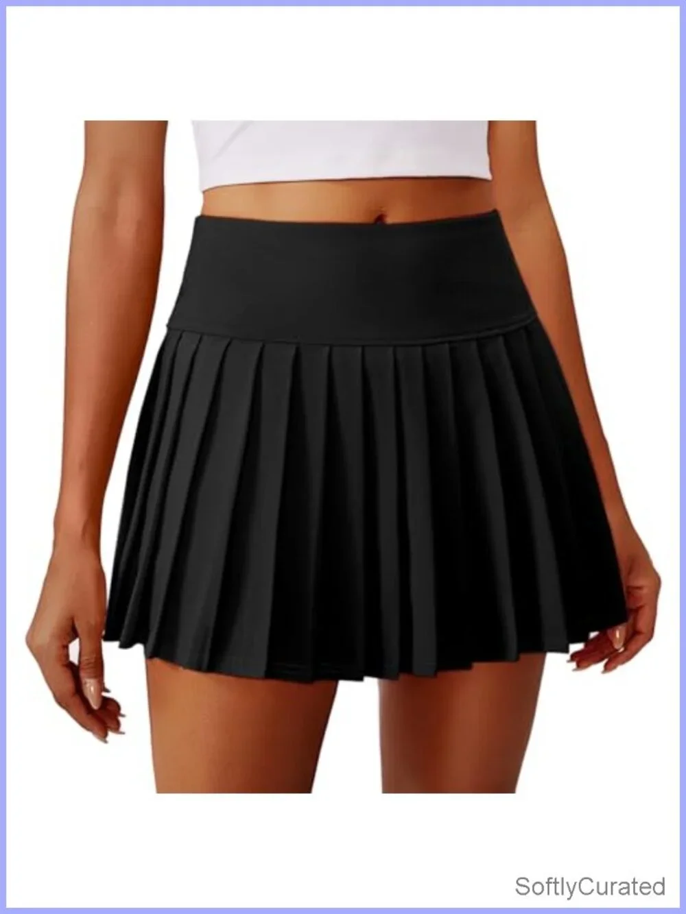 Pleated Tennis Skirt with Inner Shorts, High Waist, Quick Dry, UV Protection